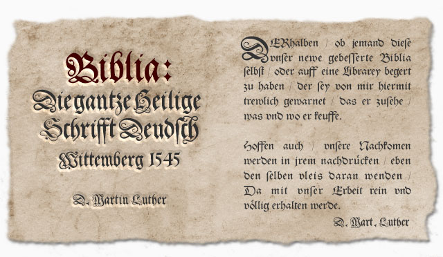 Biblia: Die Lutherbibel von 1545 – Stilkunst.de