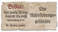 Biblia 1545: Die Auferstehungsgeschichte nach Matthäus