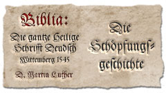 Biblia 1545: Die Schöpfungsgeschichte