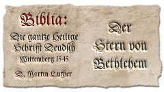 Biblia 1545: Der Stern von Bethlehem