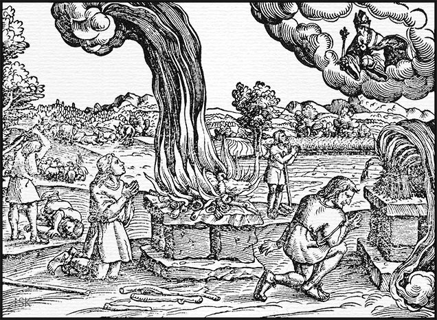 Bild zur Geschichte von Kain und Abel in Luthers Biblia 1545.