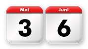 Sonntag Exaudi zwischen dem 3. Mai und dem 6. Juni