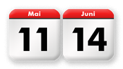 Pfingstmontag zwischen dem 11. Mai und dem 14. Juni