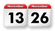 der 26. Sonntag nach Trinitatis liegt<br>zwischen dem 15. November und dem 26. November eines Jahres