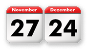Adventszeit zwischen dem 27. November und dem 24. Dezember