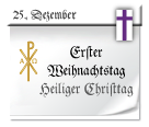 Symbol: Erster Weihnachtstag