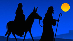 Maria und Joseph auf dem Weg nach Betlehem | Foto: © Geschütztes Bildmaterial 