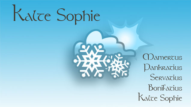 Kalte Sophie | Ein Tag, der das kommende Wettergeschehen bestimmen soll | Grafik: © Sabrina | Reiner | SABRINA CREATIVE DESIGN | Lizenz CC BY-SA