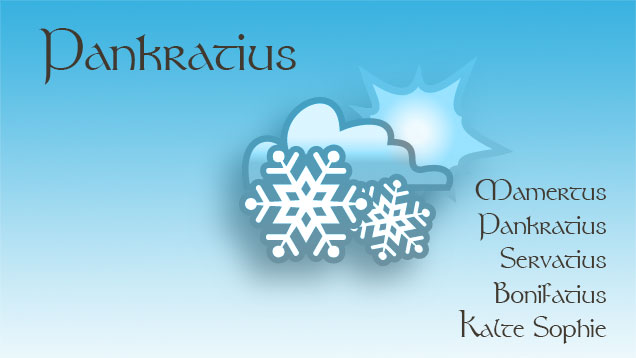 Pankratius | Ein Tag, der das kommende Wettergeschehen bestimmen soll | Grafik: © Sabrina | Reiner | SABRINA CREATIVE DESIGN | Lizenz CC BY-SA