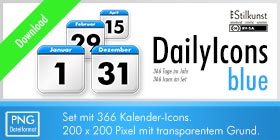 Titelbild Download DailyIcons blue