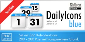 Titelbild Vorschau DailyIcons blue