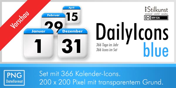 Titelbild Vorschau DailyIcons blue