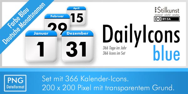 Titelbild DailyIcons blue | Title DailyIcons blue