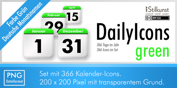 Titelbild DailyIcons green | Title DailyIcons green