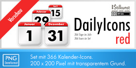 Titelbild Vorschau DailyIcons red