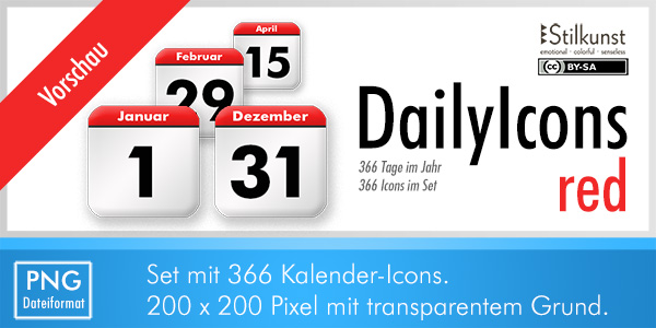 Titelbild Vorschau DailyIcons red