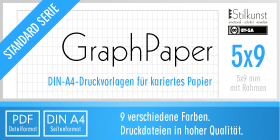 Stilkunst Druckvorlage:  kariertes Papier 5x9 mm | Graph paper