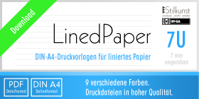 Druckvorlage Din A4 Liniertes Papier 7 Mm Stilkunst De